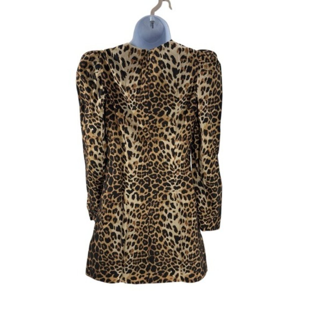 Tuckernuck x India Hicks NEW Leopard Domino Long Sleeve Party Mini Dress Size M - Picture 9 of 13